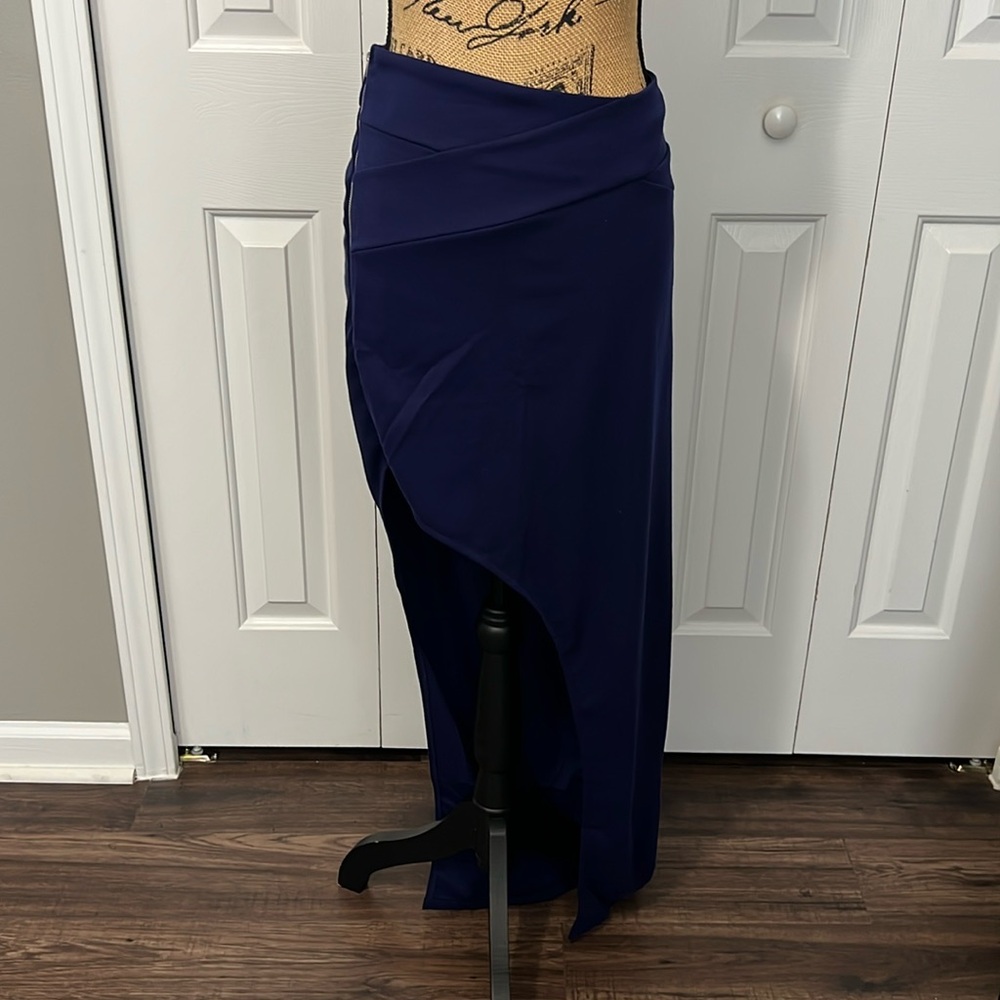 BNWT C.O.C. Blue Asymmetrical Skirt